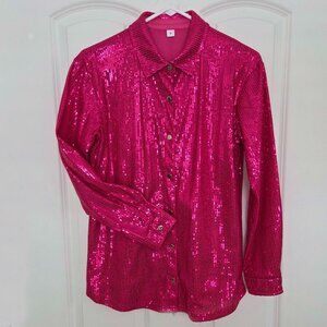 Bling, Bling! Beautifully Sequined Blouse - Sz S/M